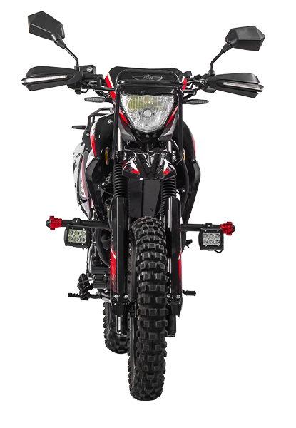 Moto todo terreno MONTANA 200 posición frontal