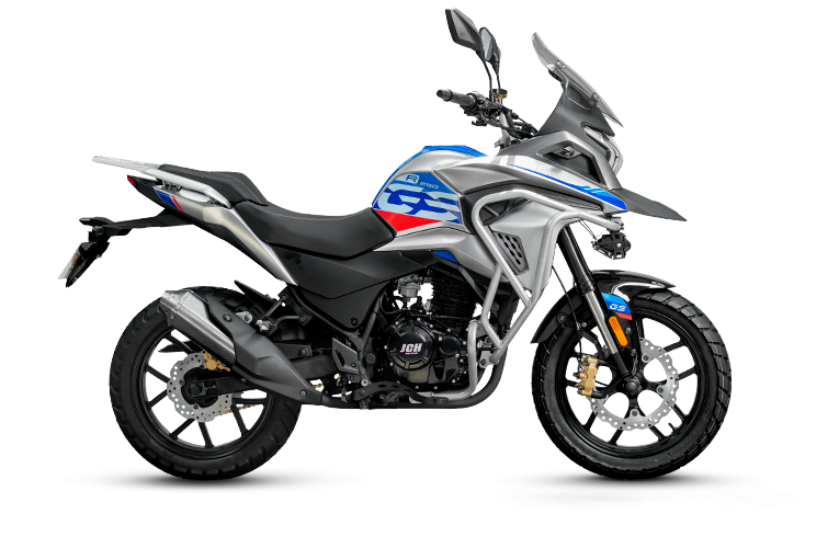 Moto Todo Terreno NEW GS 250 Color plomo con azul