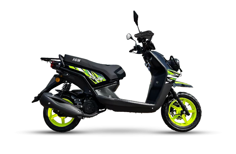 Moto Scooter T-28 JCH de color verde con negro