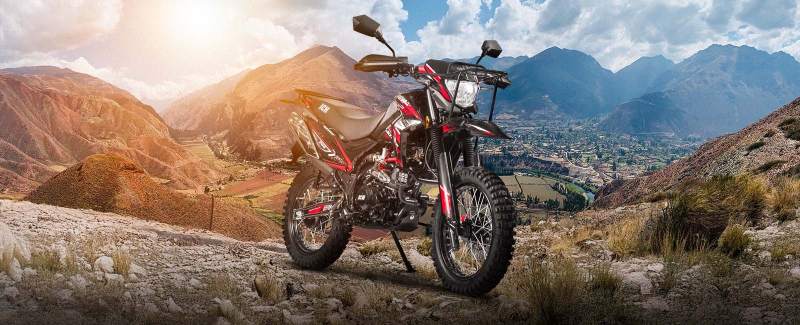 Moto todo terreno MONTANA 200 en la pista