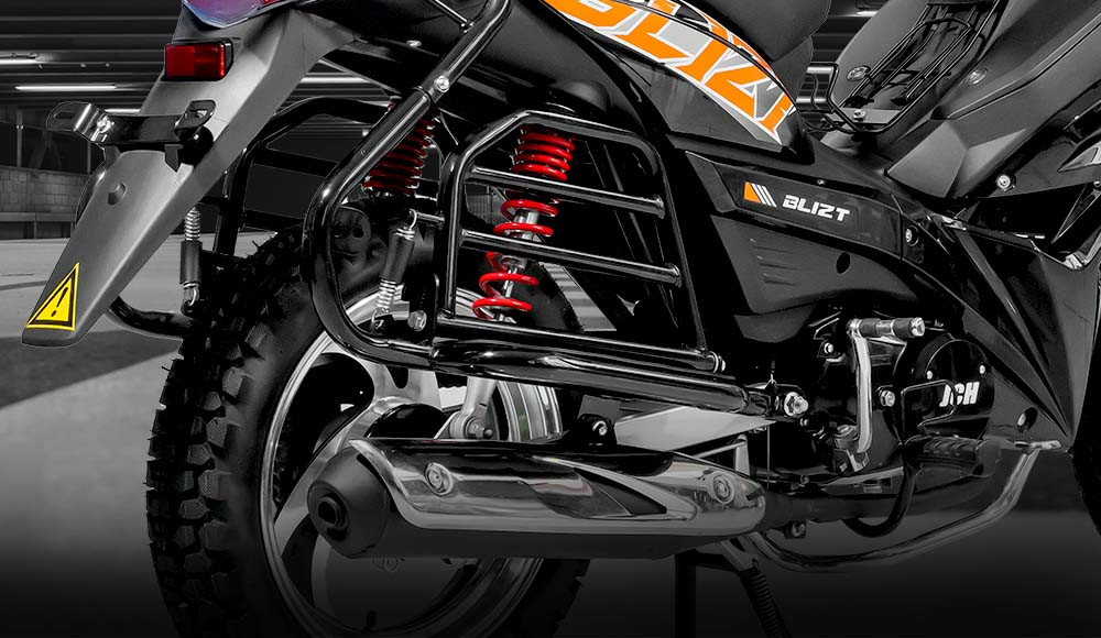 Moto cub BLIZT 125 detalle posterior
