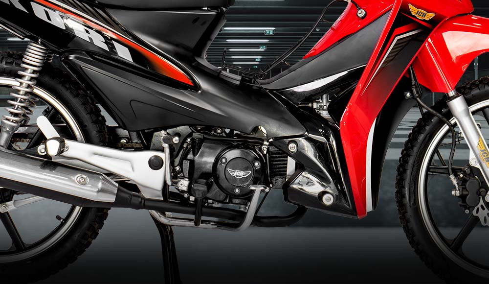 moto cub KORI 110 detalles del motor