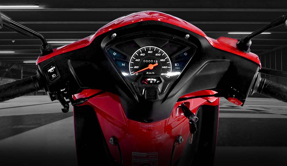 moto cub KORI 110 detalles del tablero