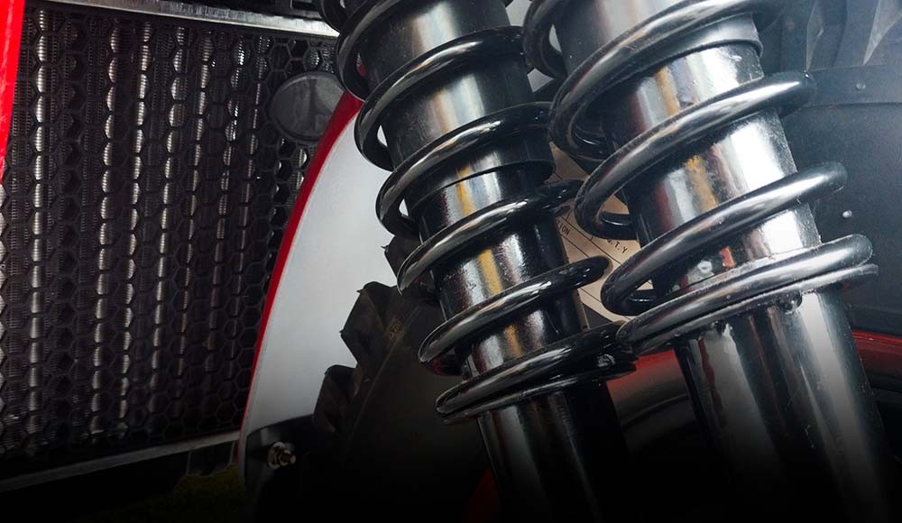 Moto carguero JCH 350 XL parte del amortiguador