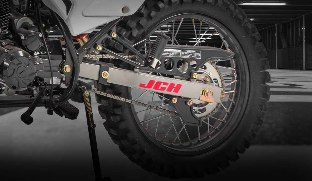 Moto todo terreno MRX 200 PRO parte posterior