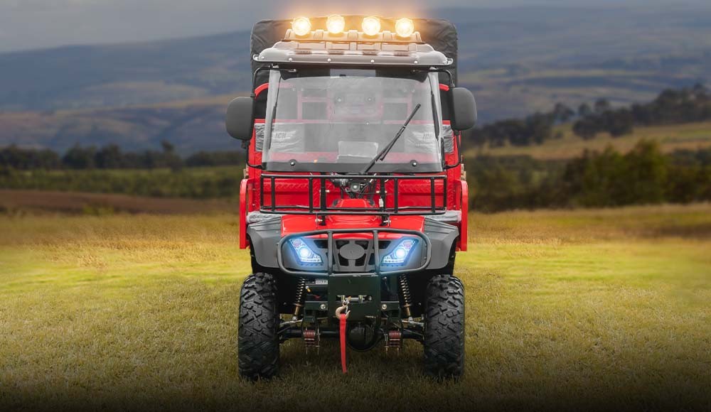 Moto carguero POWER ATV 350 parte frontal