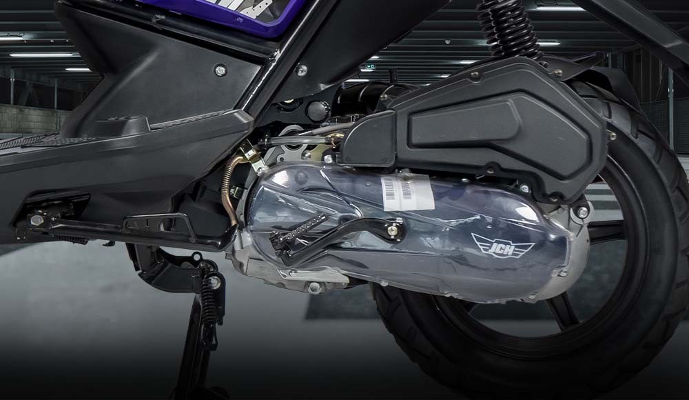 Tapabarro y escape deportivo de la Moto Scooter T-28 JCH 150