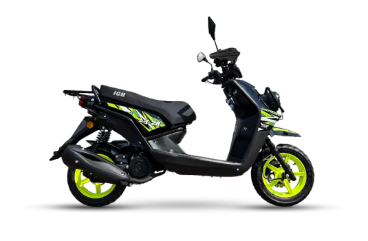 Moto Scooter T-28 JCH de color verde con negro